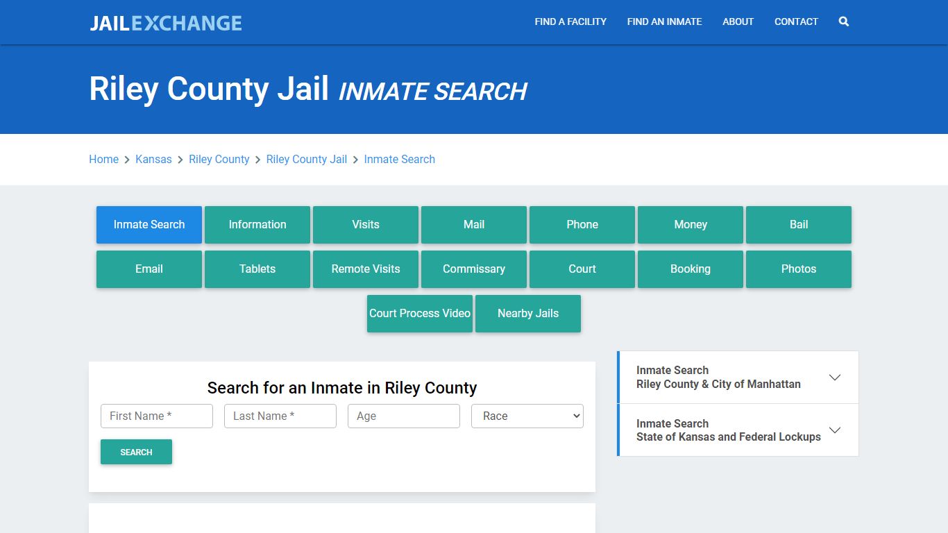 Riley County Jail, KS Inmate Search: Roster & Mugshots